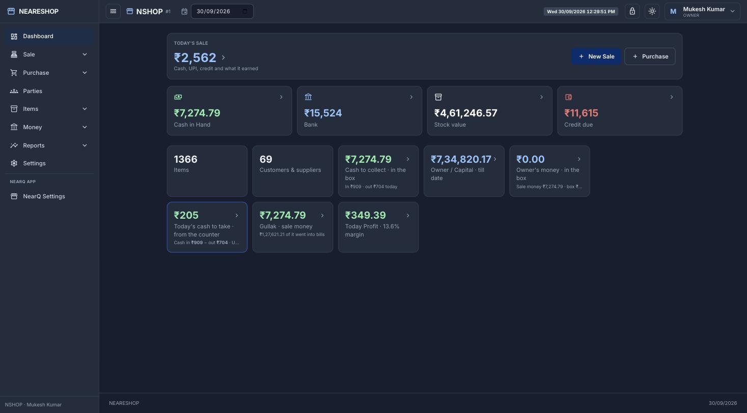The NSHOP dashboard